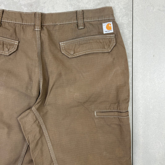 Vintage Carhartt Brown Workwear Carpenter Baggy Trousers - 38