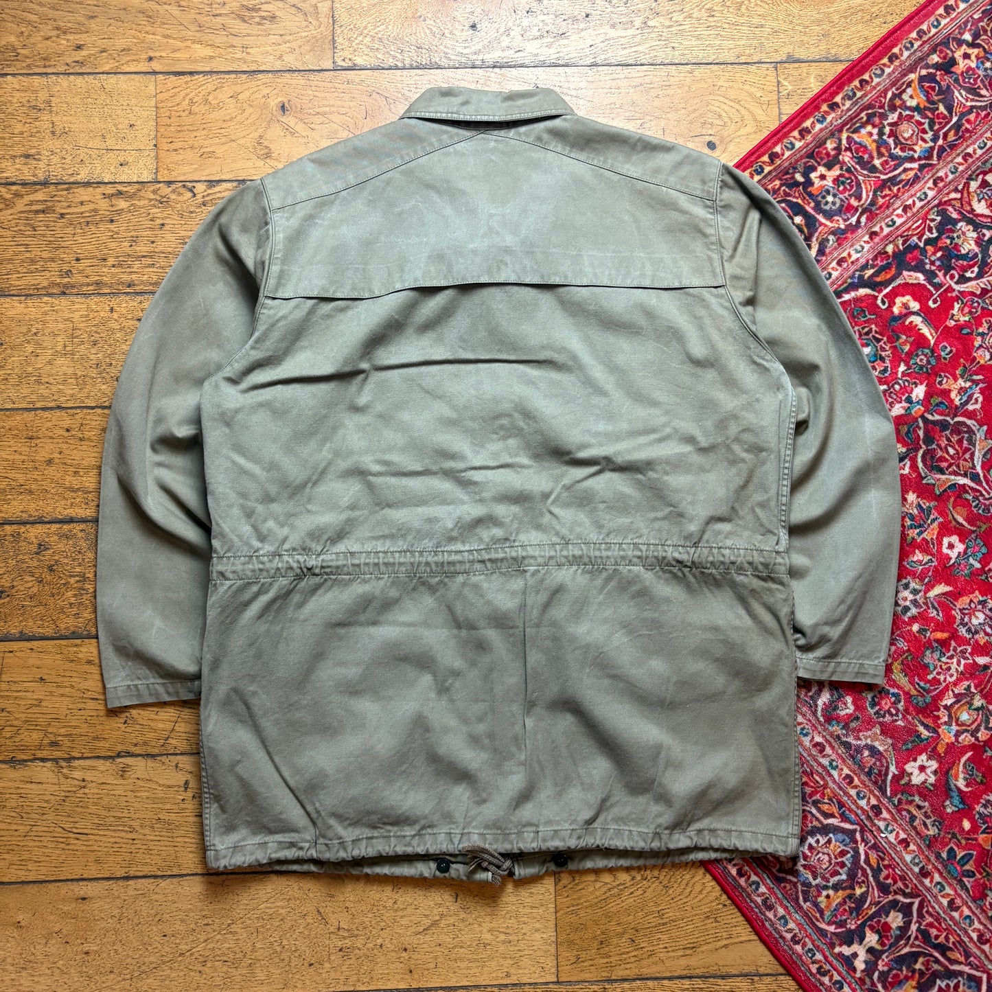 Vintage Green Workwear Double Zip Lightweight Jacket - XL