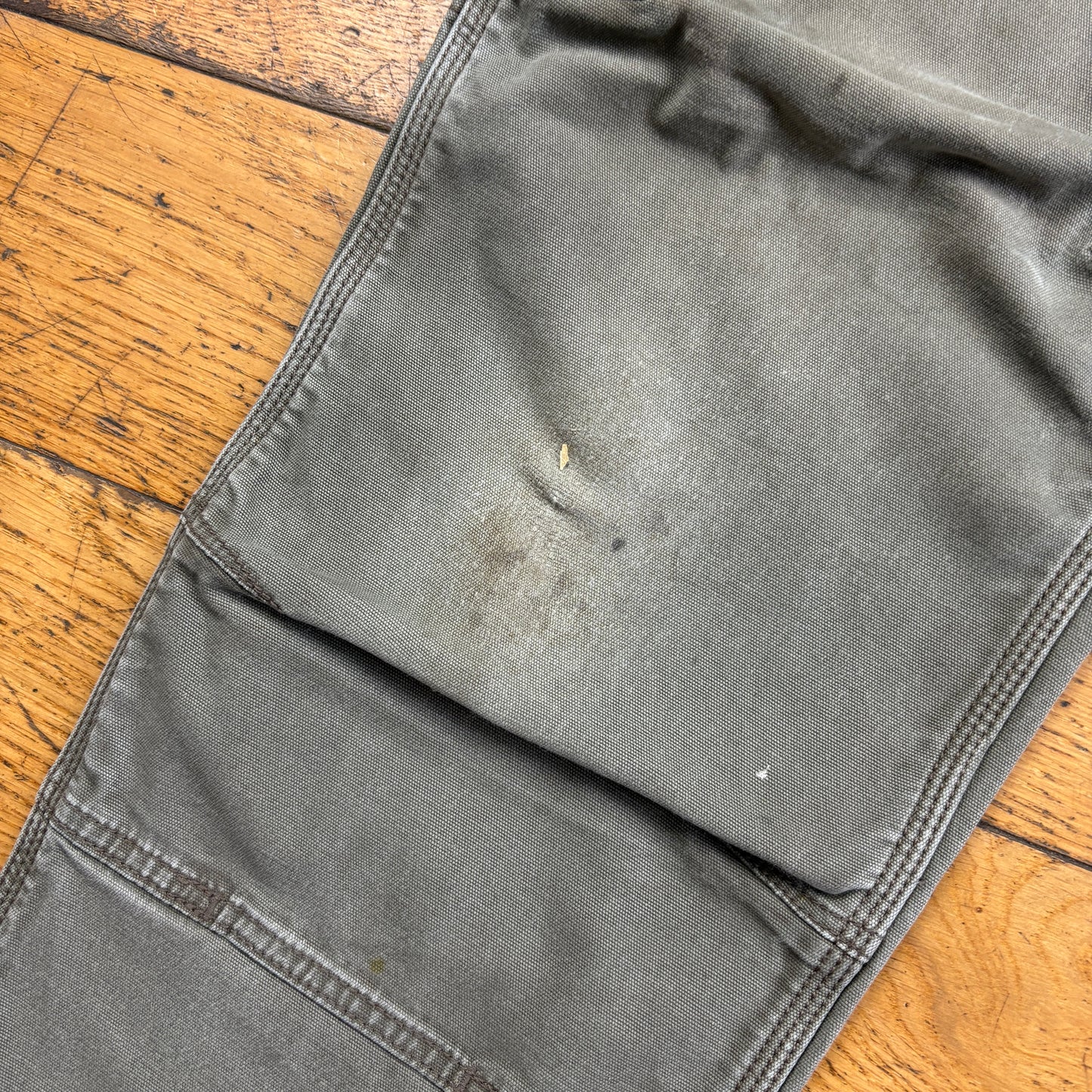 Vintage Carhartt Grey Double Knee Workwear Carpenter Baggy Trousers -