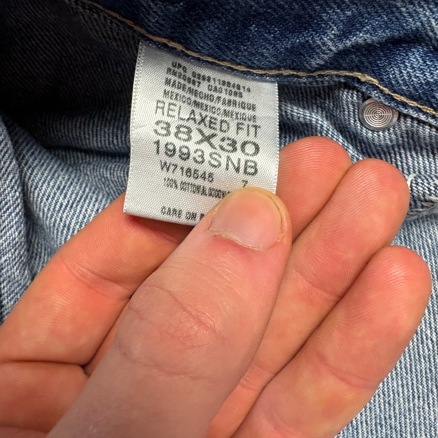 Vintage Dickies Workwear Carpenter Baggy Blue Jeans - 38S