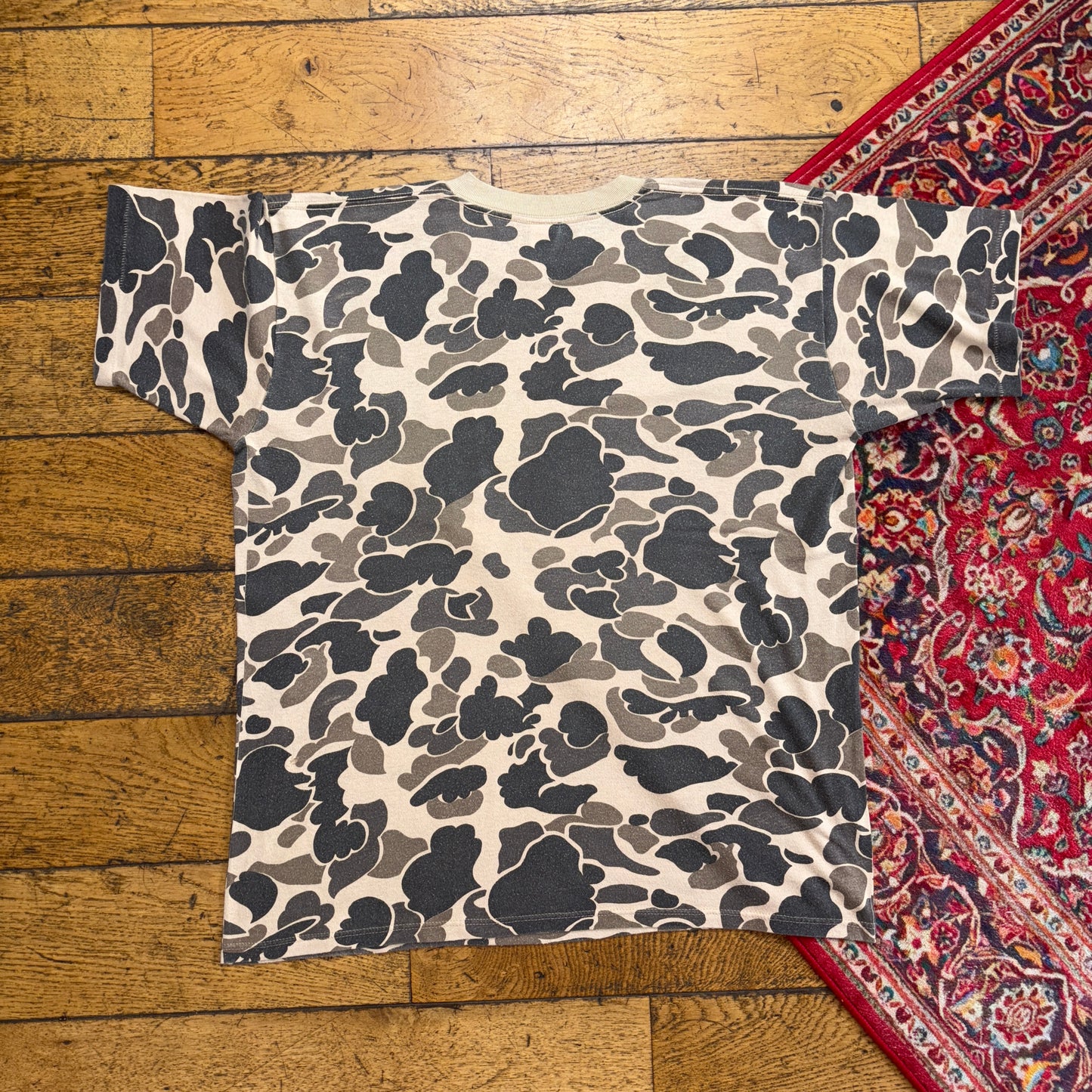 Vintage 90s Single Stitch Brown Camo T-Shirt - S