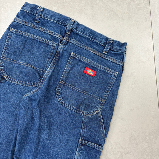 Vintage Dickies Workwear Blue Carpenter Baggy Jeans - 32