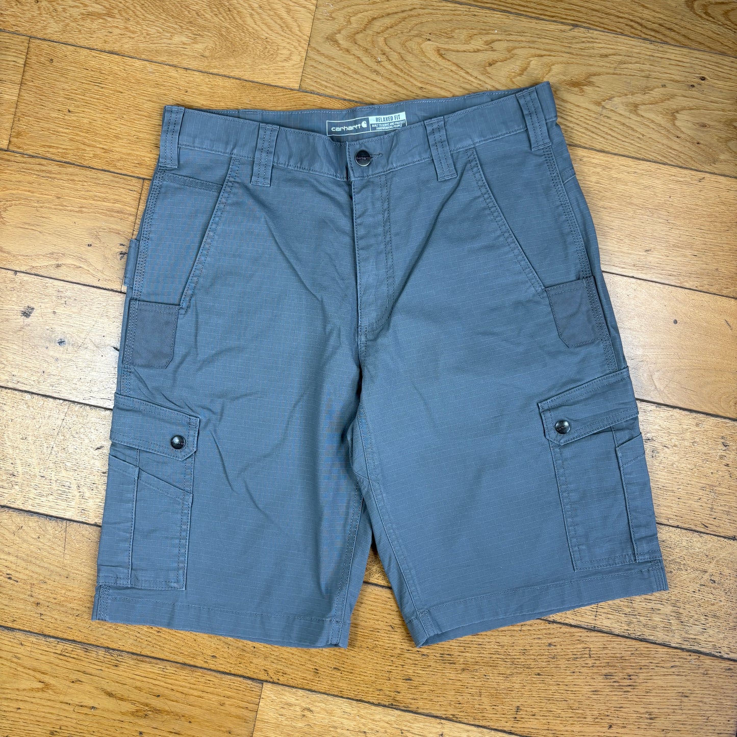Vintage Carhartt Workwear Grey Baggy Carpenter Shorts - 33