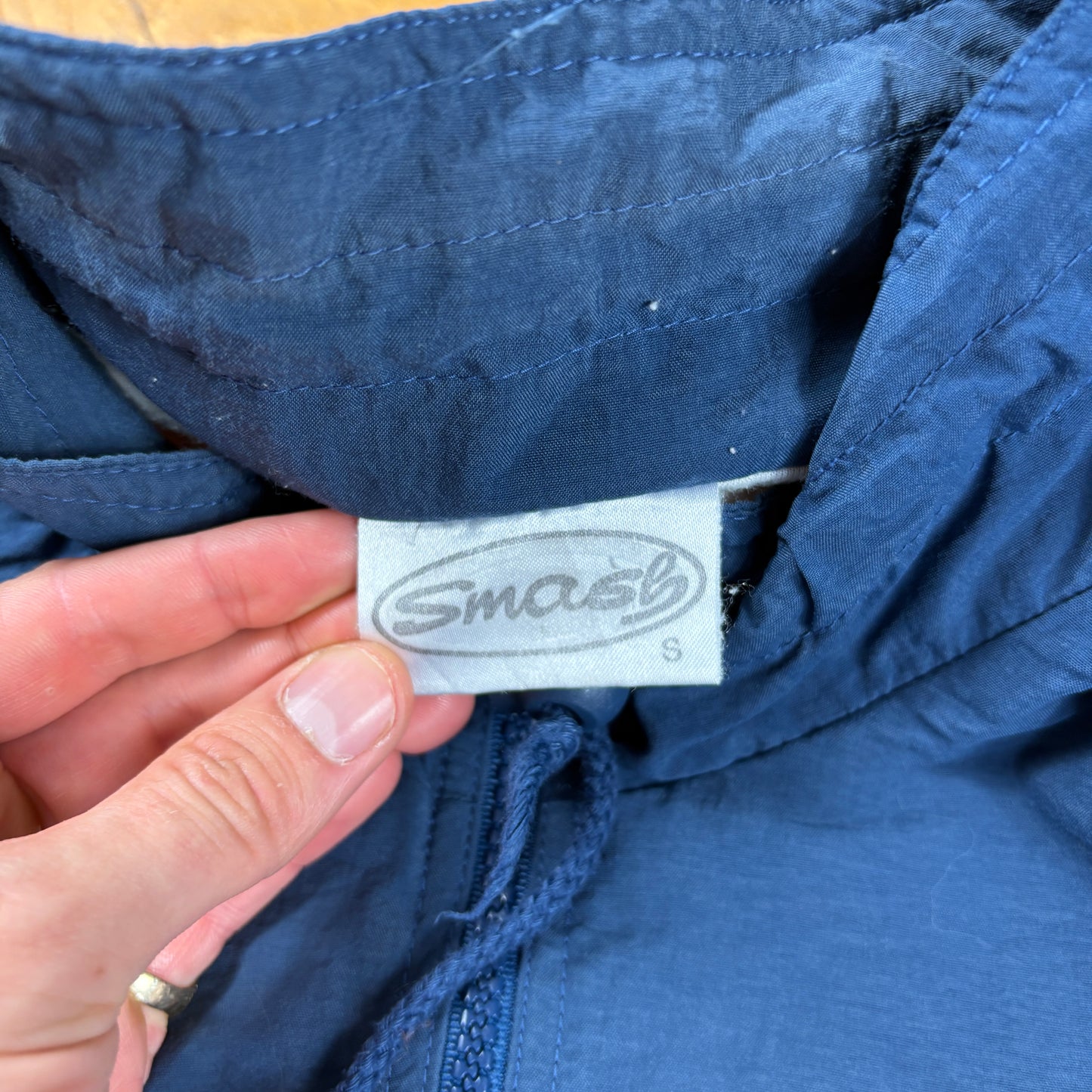 Vintage Smash 90s Navy Shell Windbreaker Jacket - L