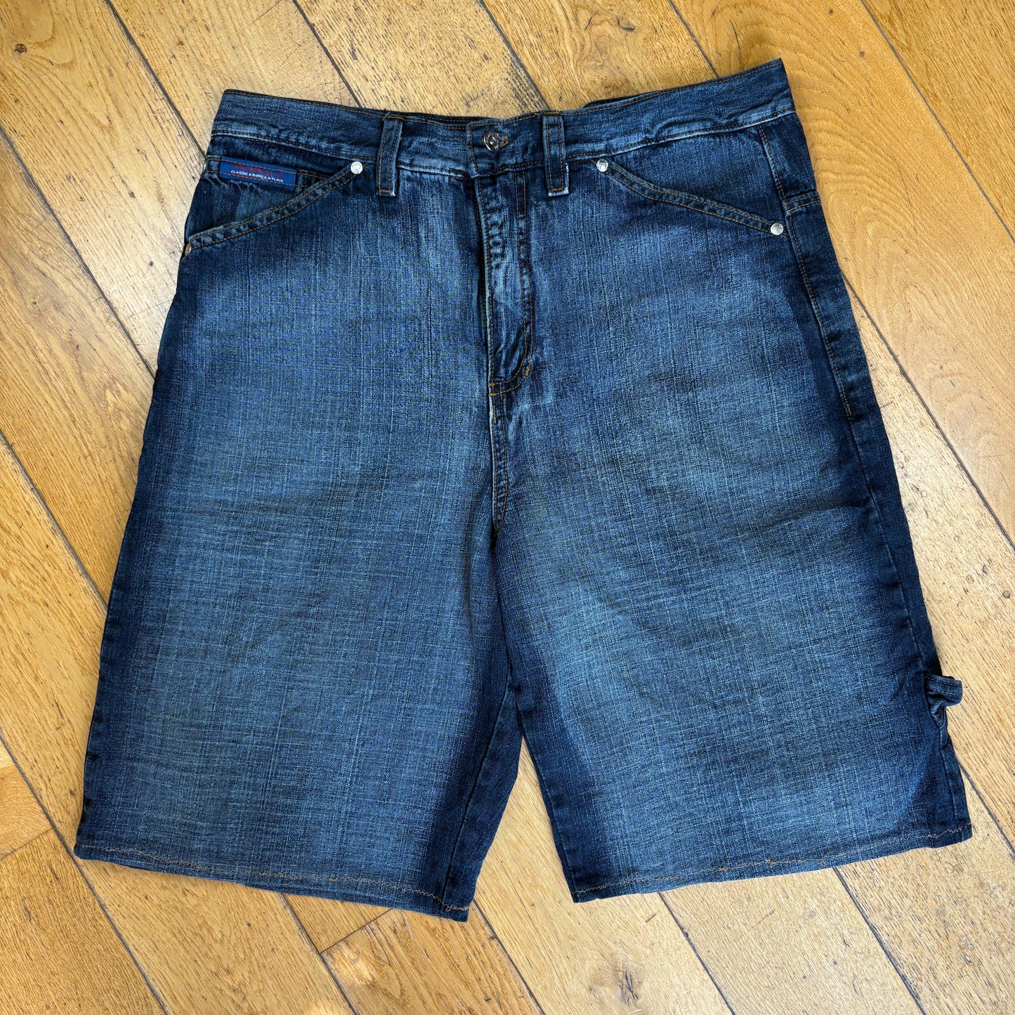 Vintage Phat Farm Embroidered Blue Hip Hop Baggy Shorts Jorts - 36
