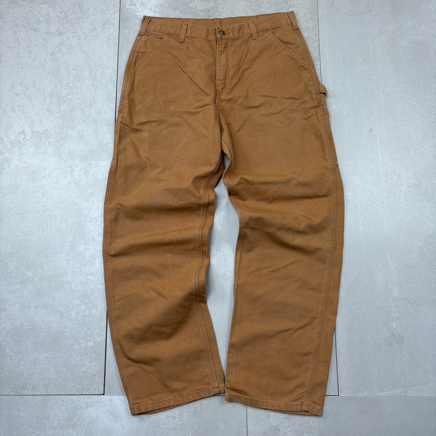 Vintage Carhartt Brown Workwear Carpenter Baggy Trousers - 36