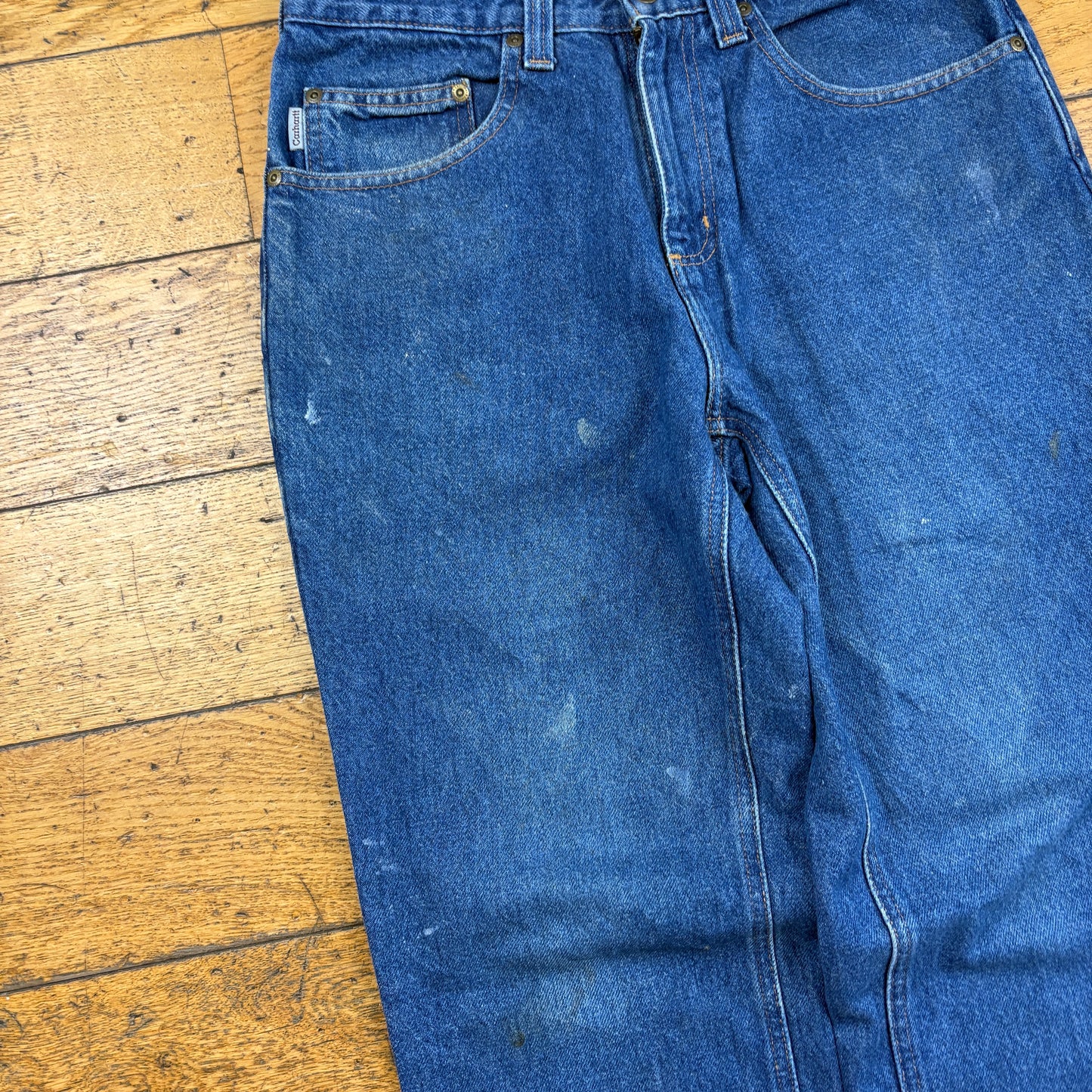 Vintage Carhartt Blue Workwear Carpenter Baggy Jeans - 29