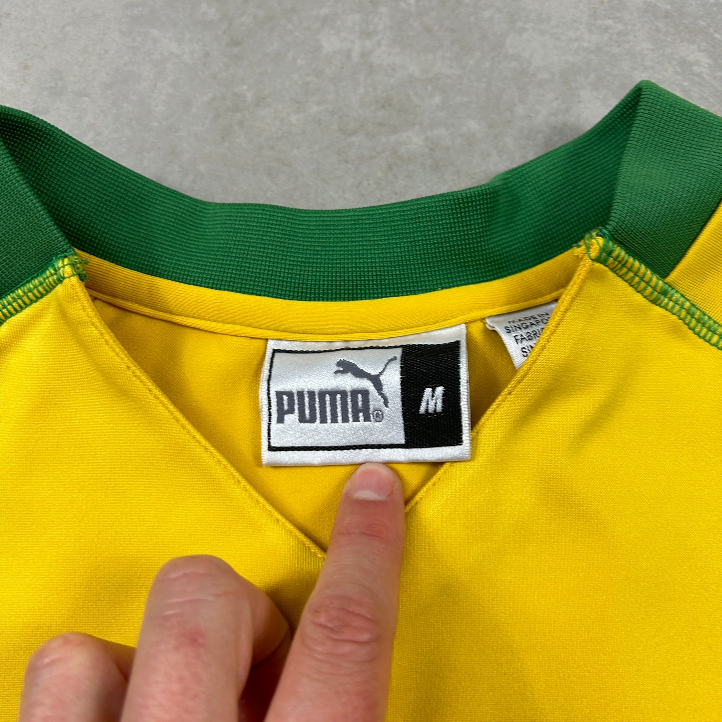 Vintage Jamaica Puma Yellow Vest Graphic T-Shirt - M