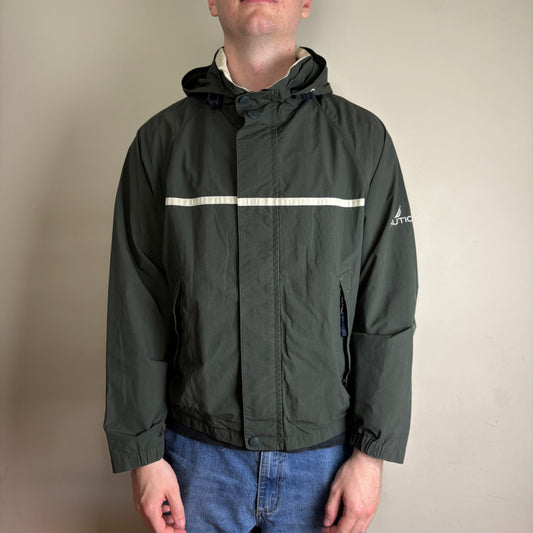 Vintage Nautica Green Waterproof Sailing Jacket - M
