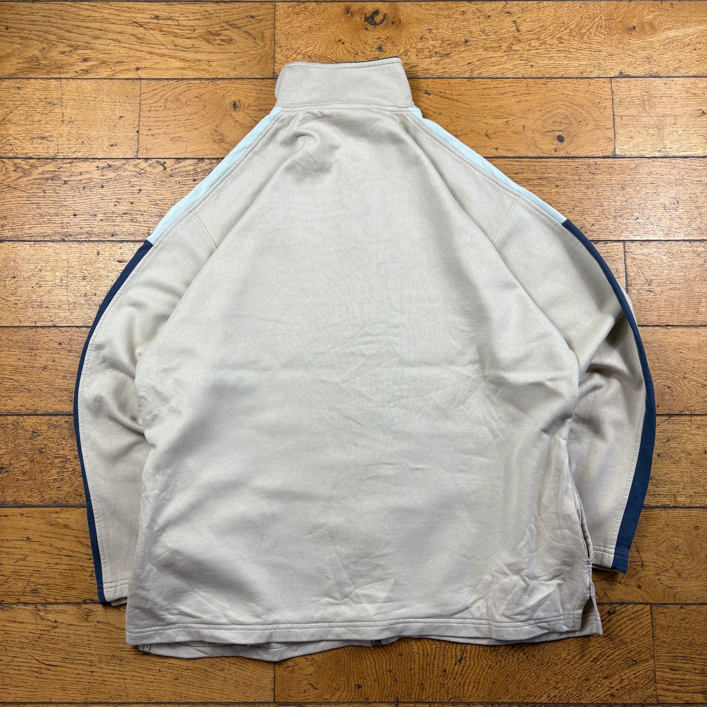 Vintage Kappa Embroidered Cream Zip Sweatshirt - XXL