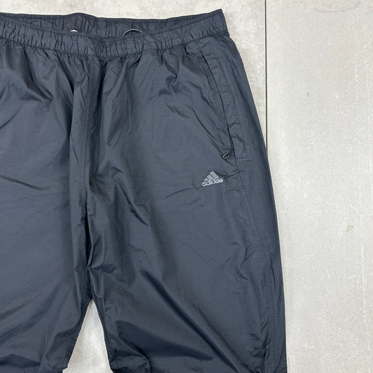 Vintage Adidas Black Baggy Tracksuit Sweatpants Track Pants Bottoms - L