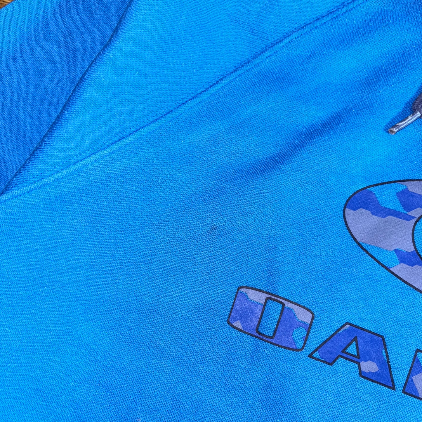 Vintage Oakley Blue Hoodie Y2K Sweatshirt - L
