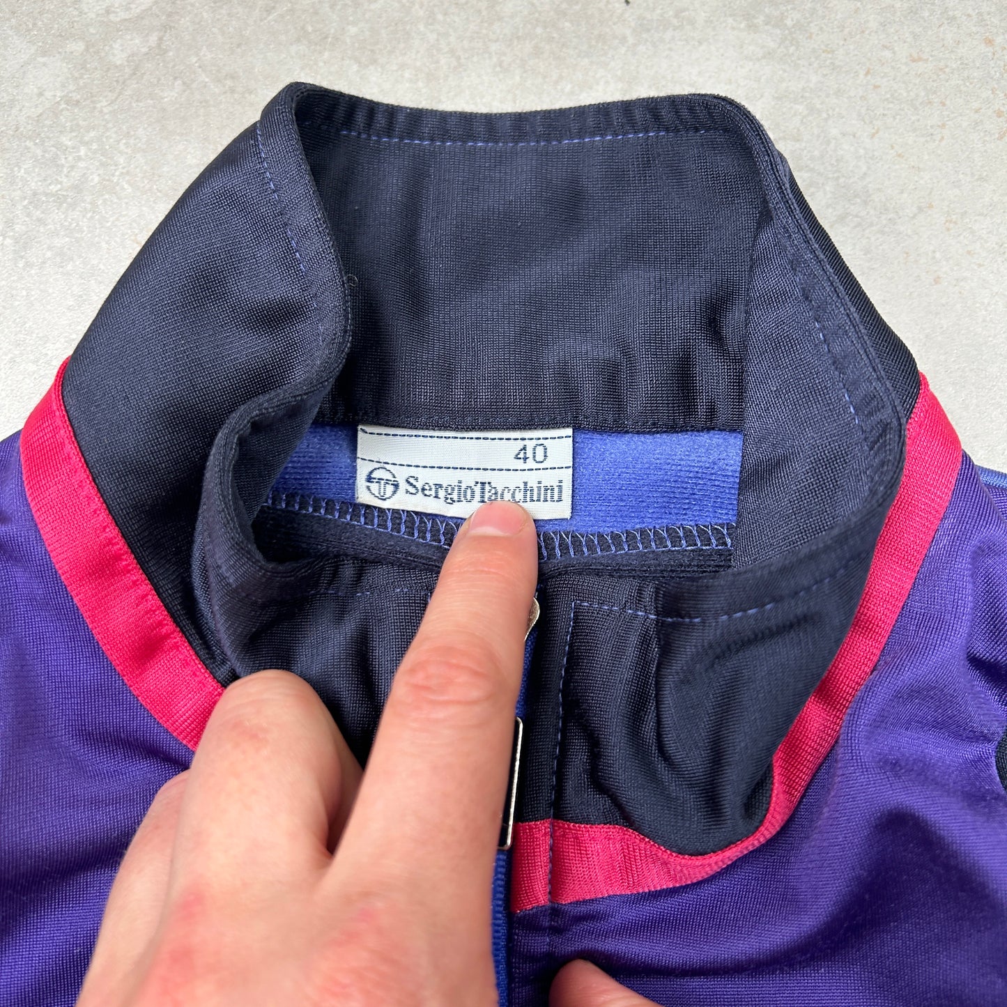 Vintage Sergio Tacchini Purple Tracksuit Track Shell Windbreaker Jacket - S