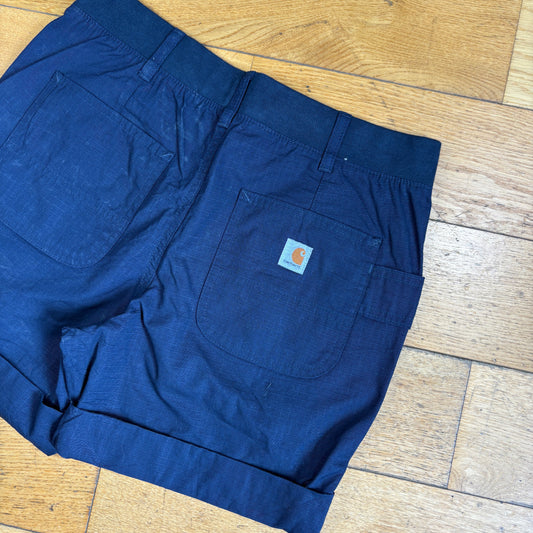 Vintage Carhartt Navy Womens Workwear Baggy Carpenter Shorts - Size 10/12
