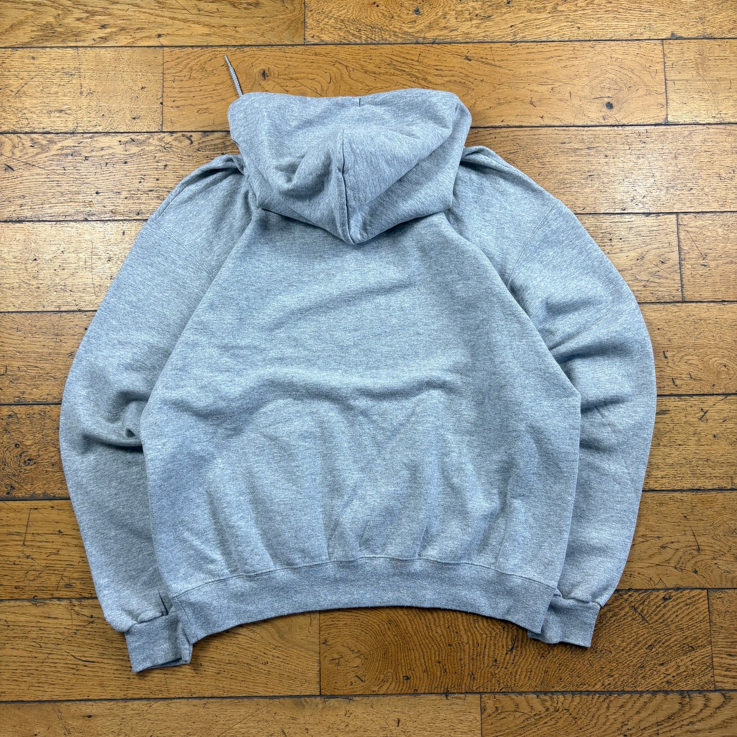 Vintage Champion College Grey Embroidered Hoodie Sweatshirt - L