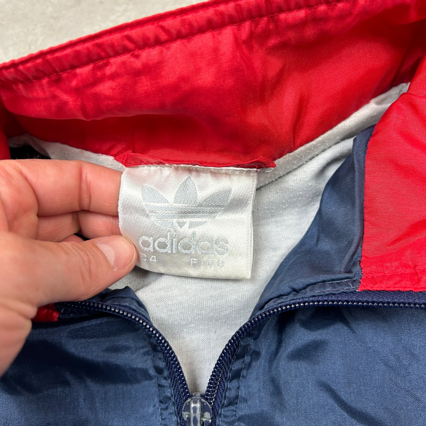 Vintage 80s Adidas Navy Tracksuit Track Shell Windbreaker Jacket - L
