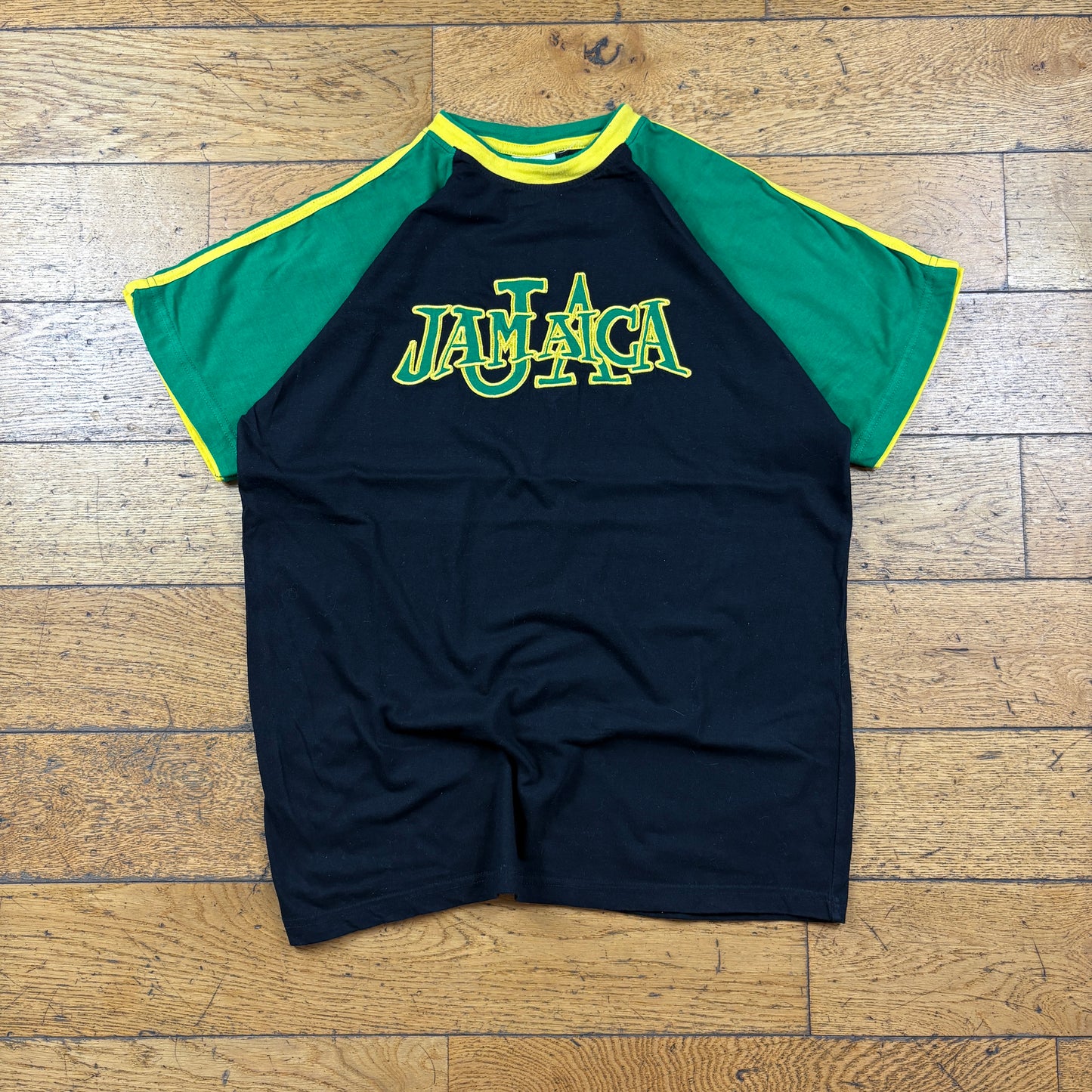 Vintage Jamaica Embroidered Black T-Shirt - S