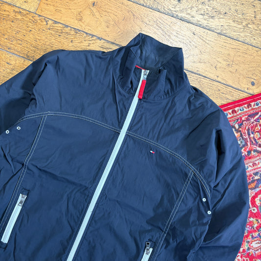 Vintage Tommy Hilfiger Black Contrast Stitch Lightweight Jacket - L