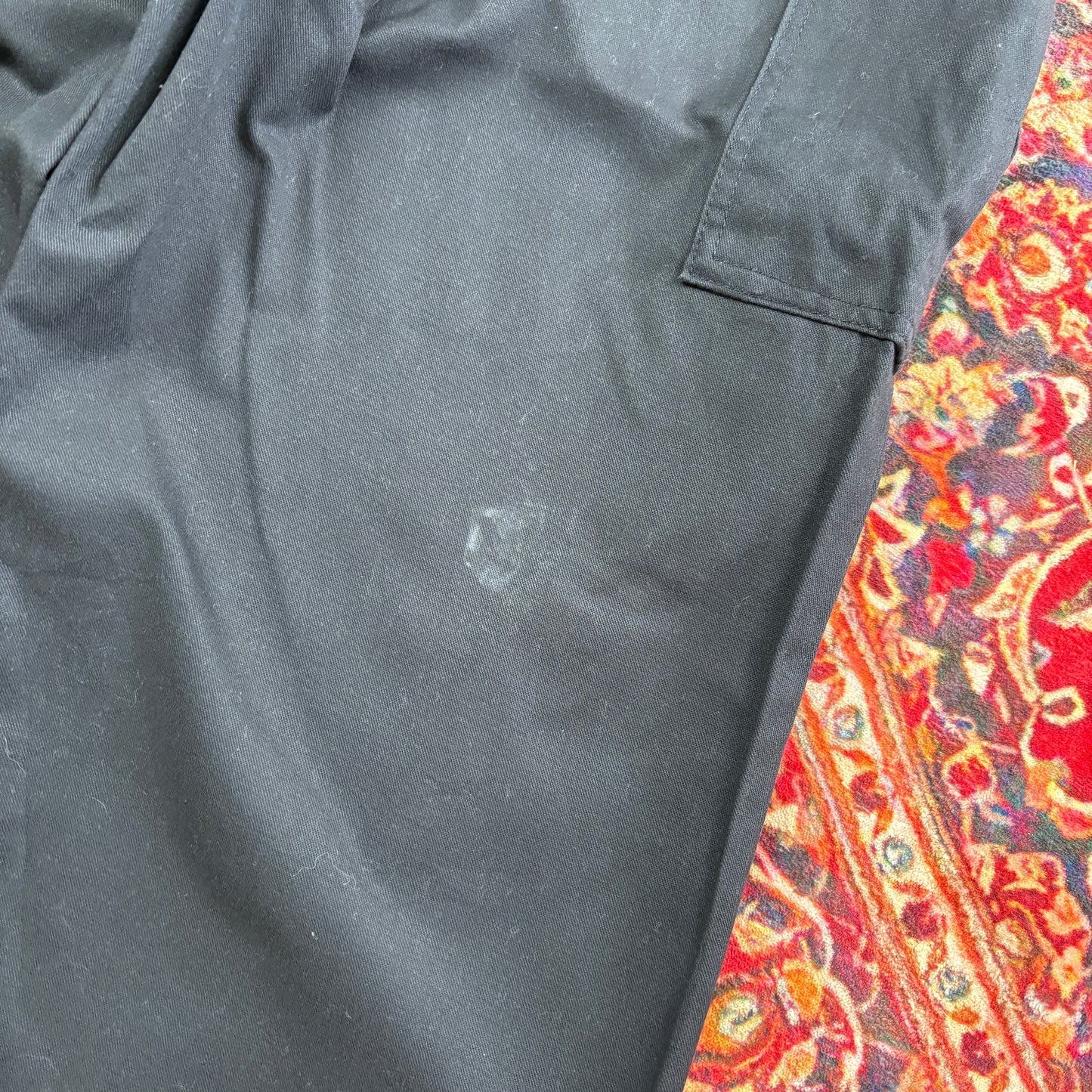 Vintage Dickies 874 Skate Black Cargo Baggy Chino Trousers - 40