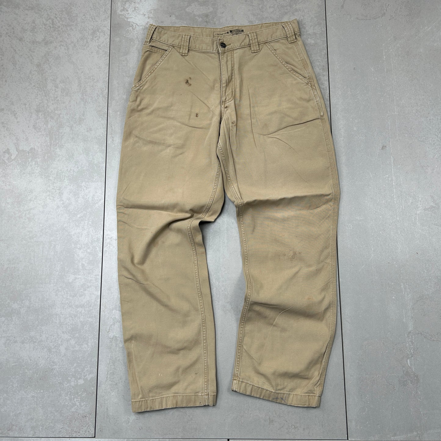 Vintage Carhartt Brown Workwear Carpenter Baggy Trousers - 33