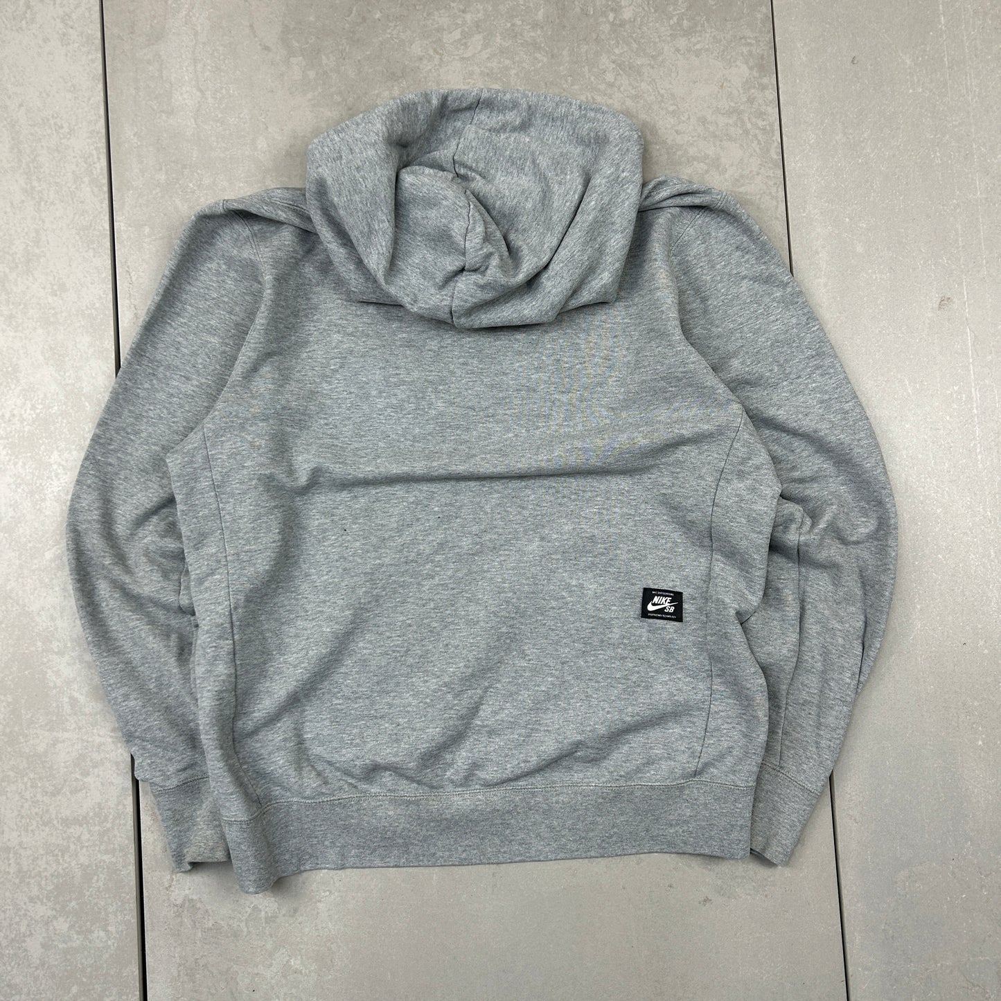 Vintage 00s Nike SB Embroidered Grey Spellout Sweatshirt - M