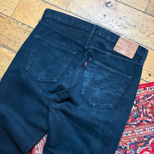 Vintage Levis 501 Straight Black Denim Jeans - 34L