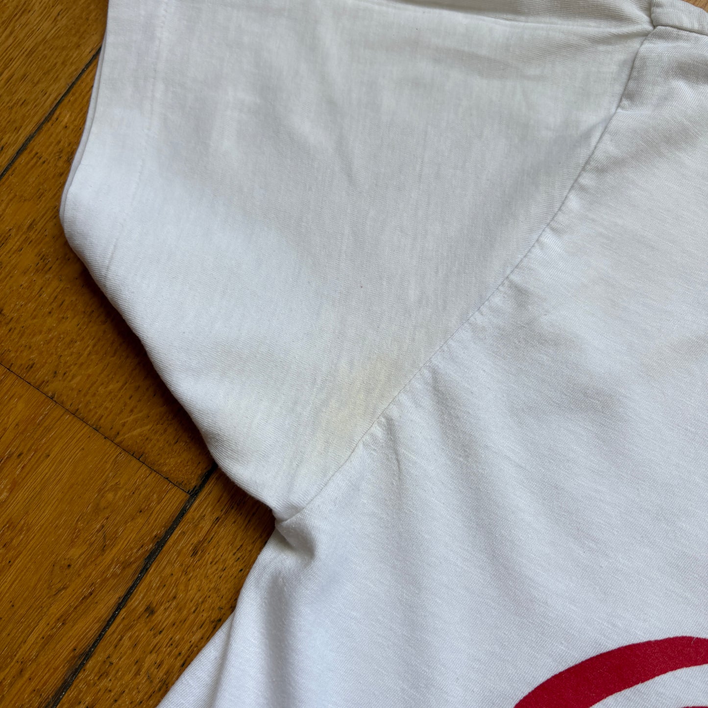 Vintage 90s Coca Cola Single Stitch White Graphic T-Shirt -XS