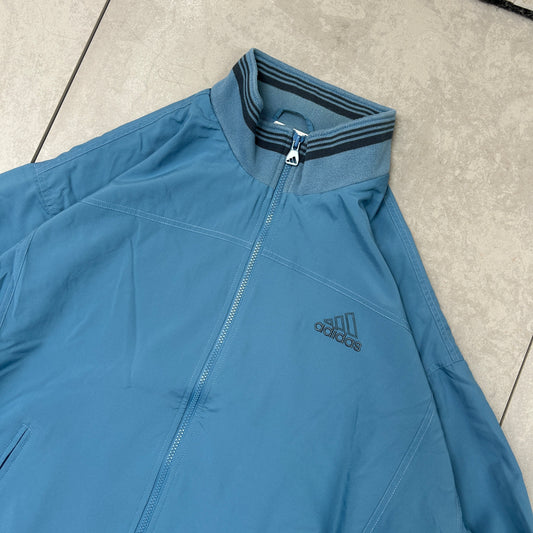 Vintage 90s Adidas Blue Tracksuit Track Shell Windbreaker Jacket - L