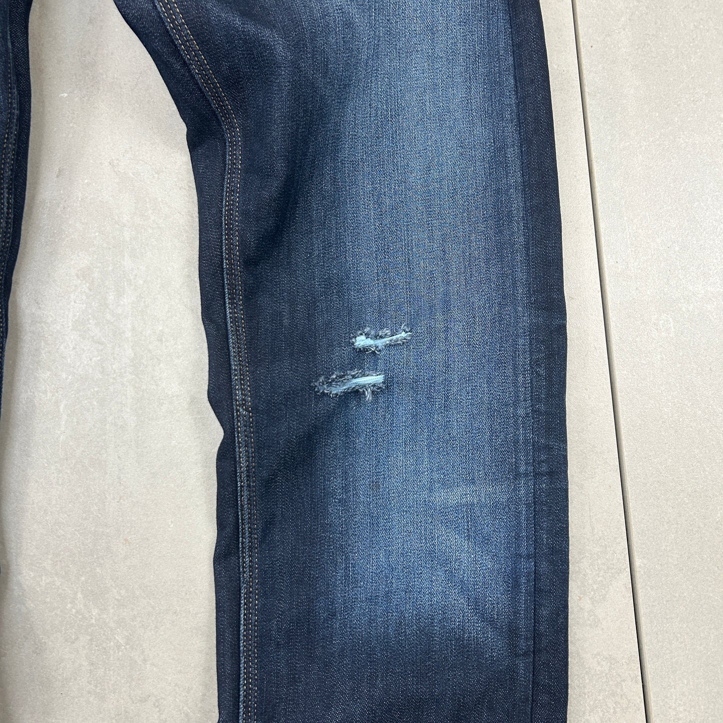 Vintage Lee Dark Blue Slim Denim Workwear Jeans - 32