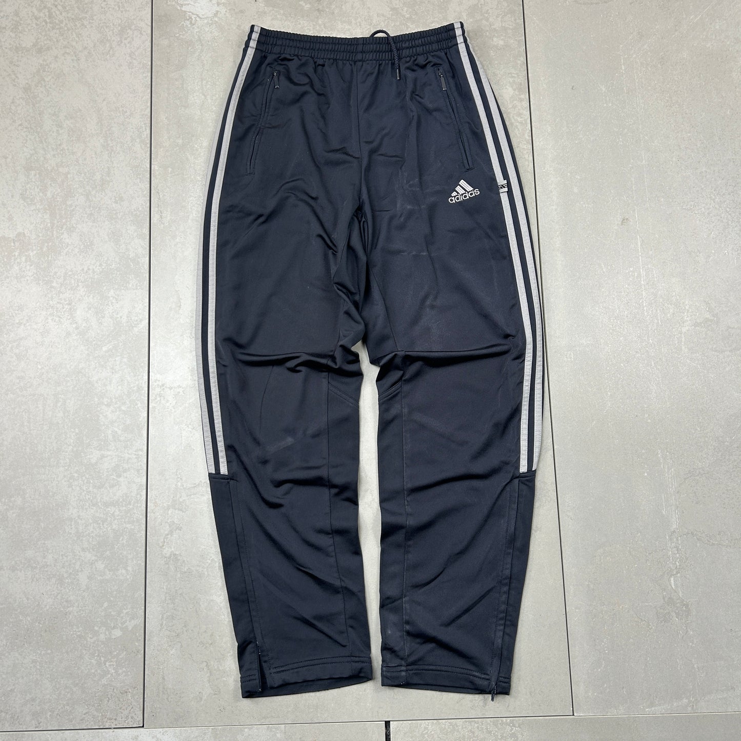 Vintage Adidas Baggy Tracksuit Black Track Pants Bottoms - S