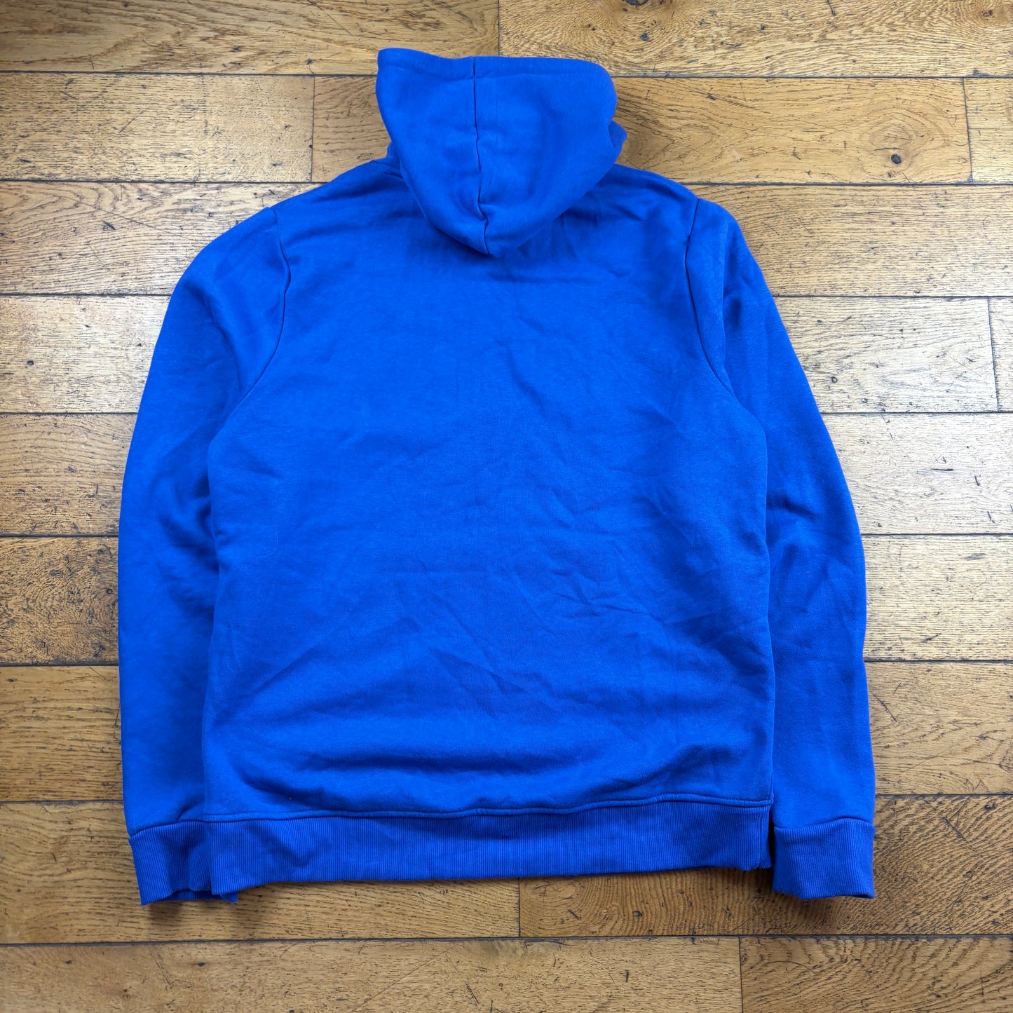 Vintage Reebok Blue Embroidered Hoodie Sweatshirt - L