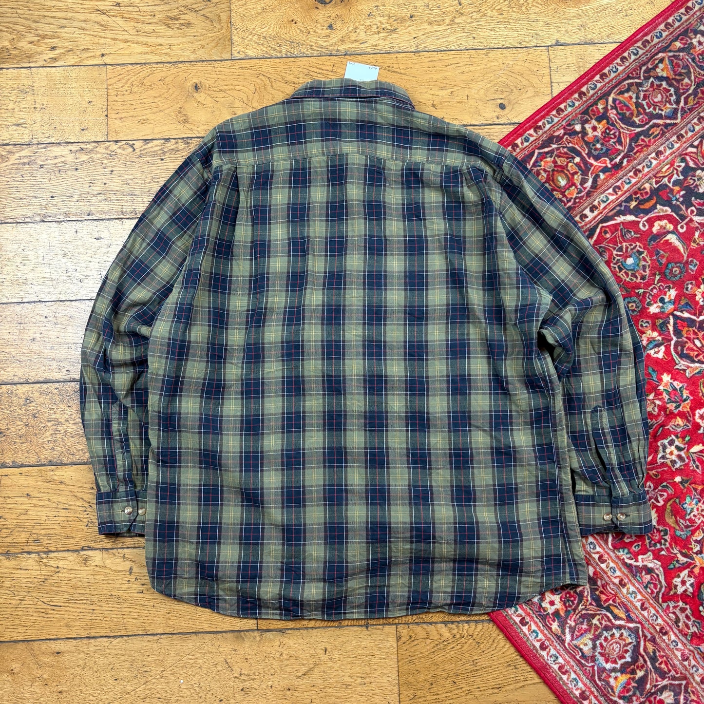 Vintage Barbour Green Check Embroidered Shirt - XXL