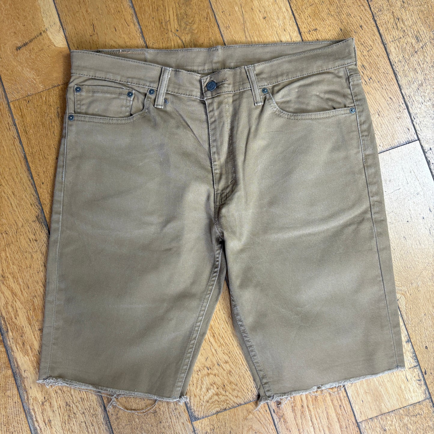 Vintage Levis 511 Slim Brown Denim Shorts - 36