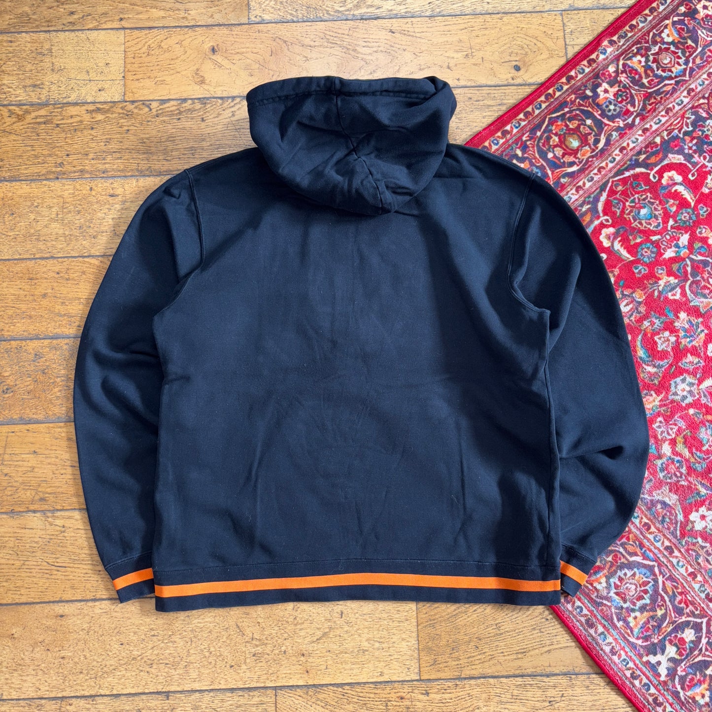 Vintage New York Knicks NBA Black Hoodie Embroidered Sweatshirt - L
