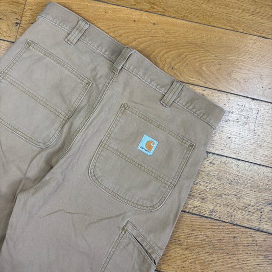 Vintage Carhartt Workwear Brown Baggy Carpenter Shorts - 34