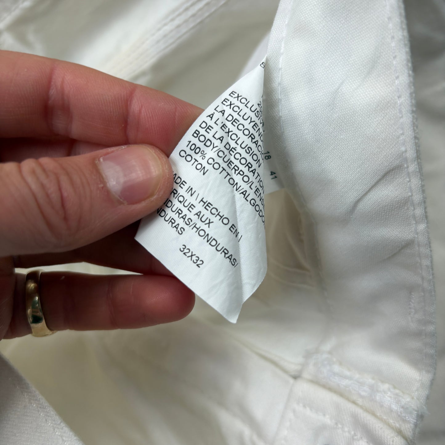 Vintage Dickies Workwear White Double Knee Carpenter Baggy Trousers - 32