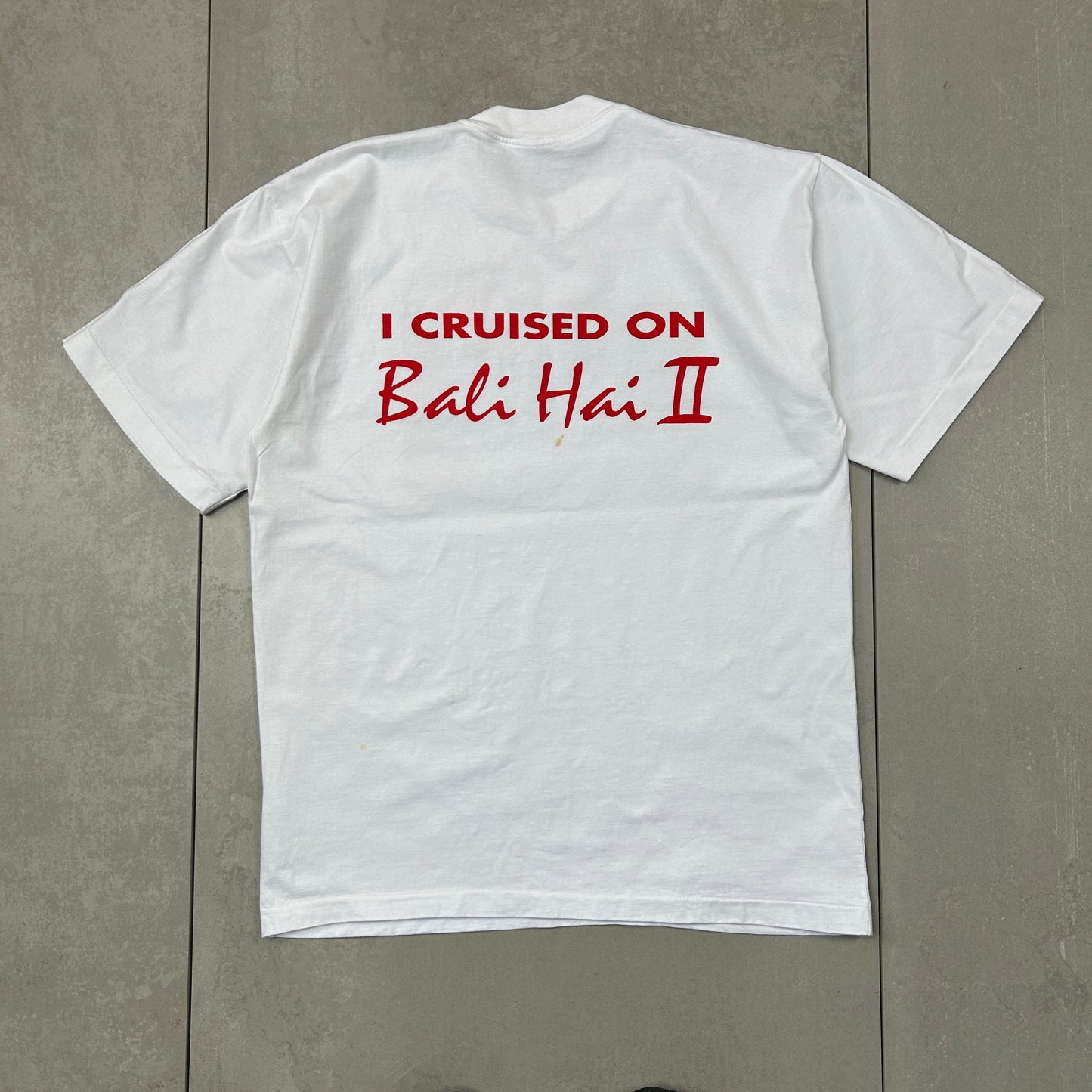 Vintage 90s Bali Cruise Single Stitch Graphic White T-Shirt - M