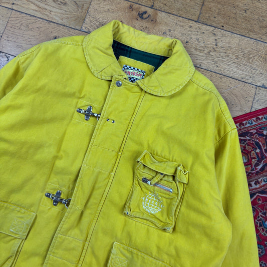 Vintage Energie 1993 Fireman Clasp Yellow Padded Jacket - XL