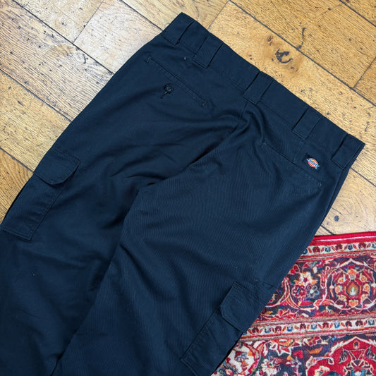 Vintage Dickies 874 Black Cargo Skate Trousers - 34