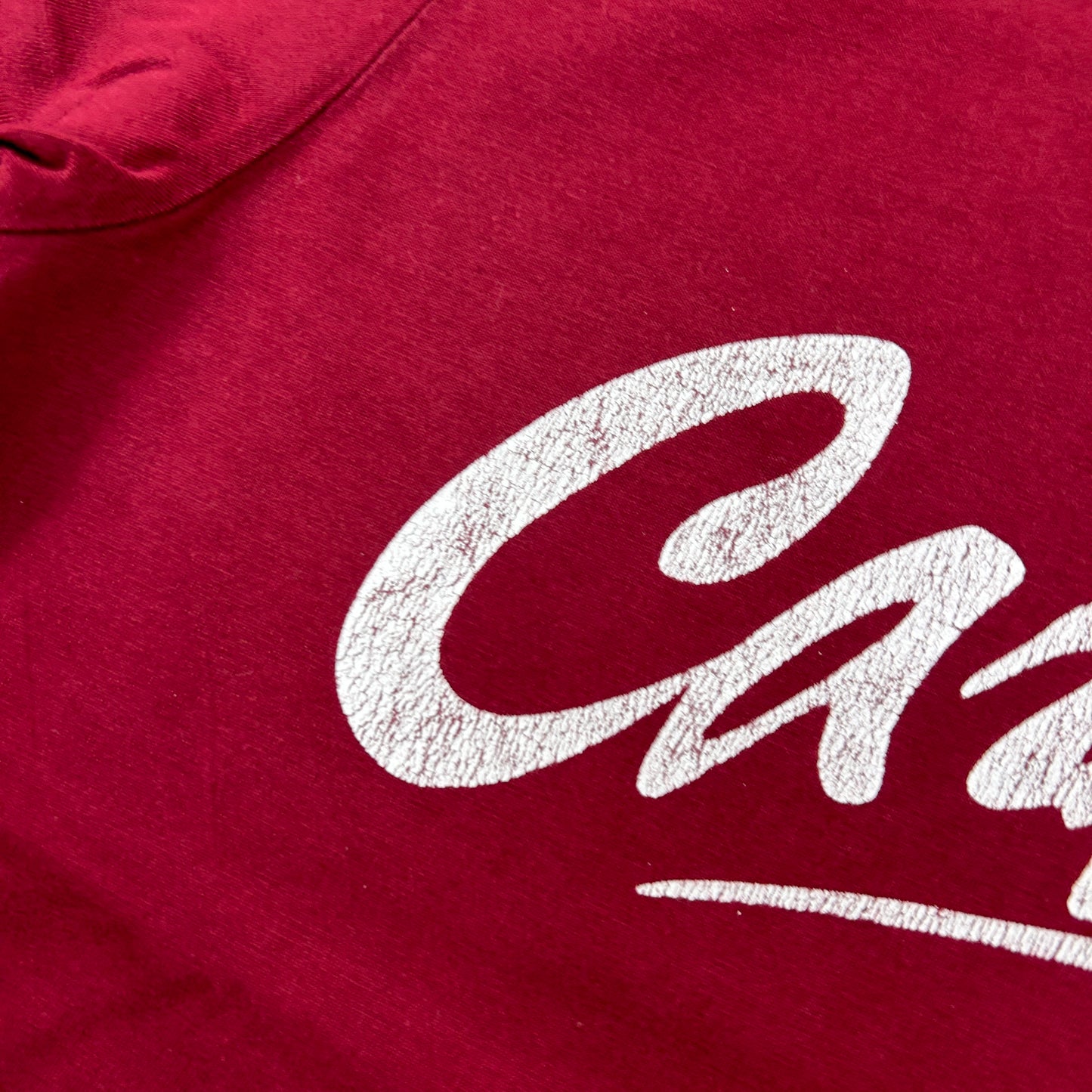 Vintage Carhartt Spellout Red Graphic T-Shirt - S
