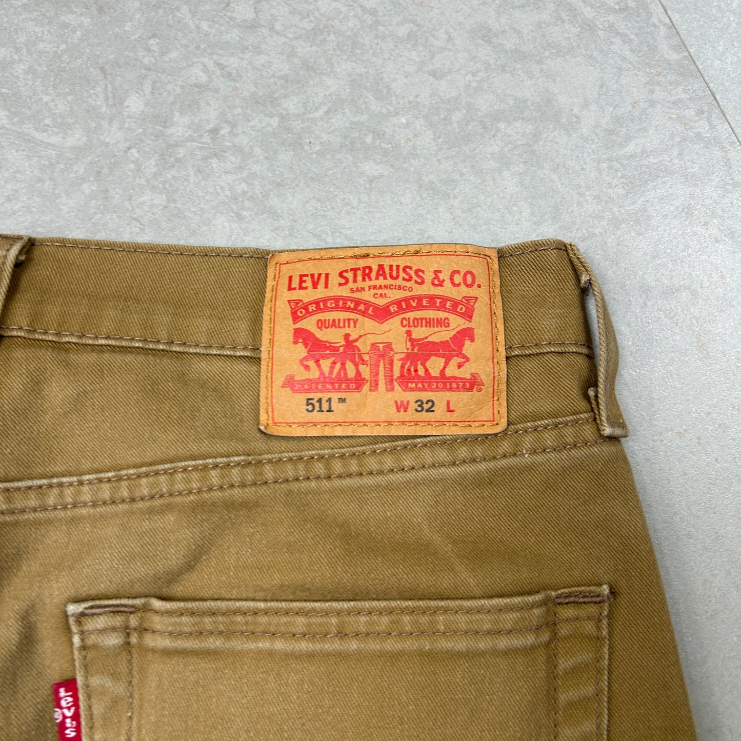 Vintage Levis 511 Brown Slim Shorts - 32
