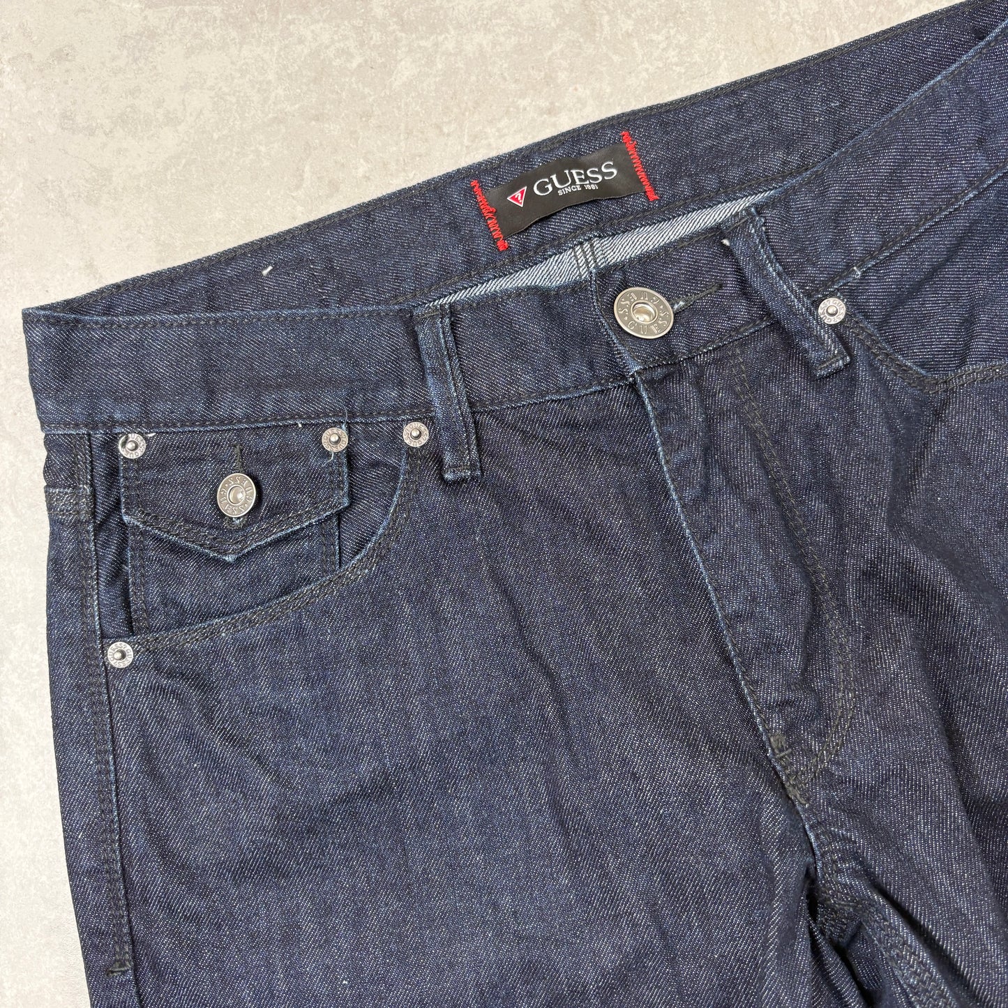 Vintage Guess Embroidered Hip Hop Baggy Blue Jeans - 32