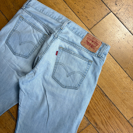 Vintage Levis 527 Slim Blue Denim Shorts - 34