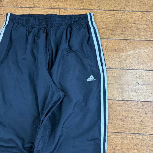 Vintage Adidas Black Baggy Tracksuit Sweatpants Track Pants Bottoms - M