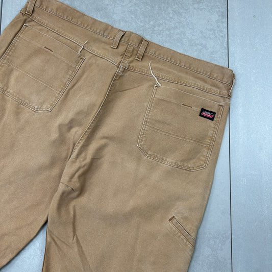Vintage Dickies Workwear Carpenter Brown Baggy Shorts - 44