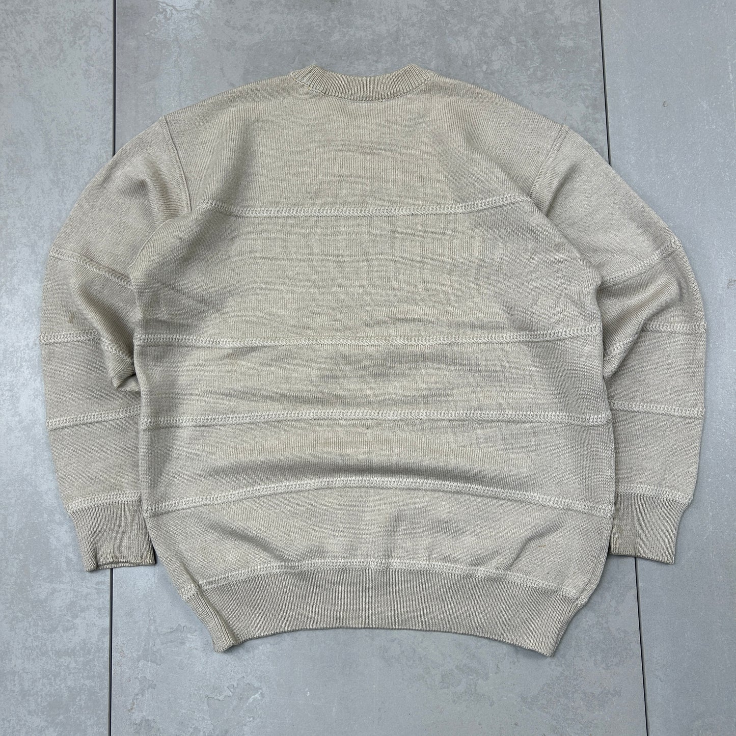 Vintage Paul and Shark Embroidered Brown Cable Chunky Knit Jumper - L