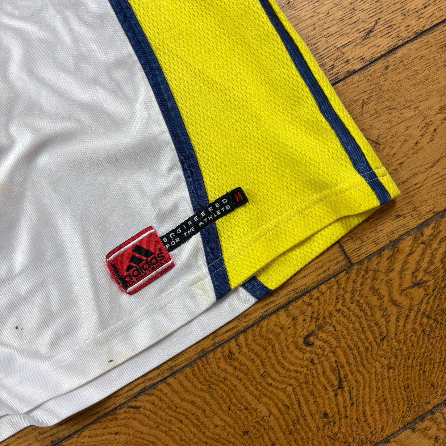 Vintage Adidas White Yellow Graphic T-Shirt - M