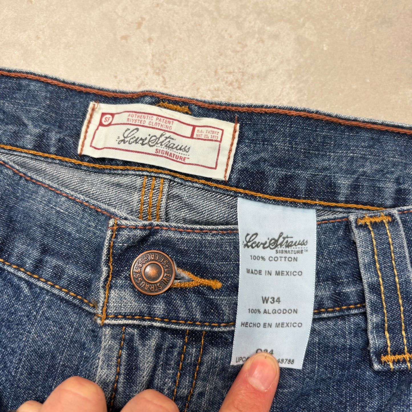 Vintage Levis Carpenter Baggy Blue Denim Shorts - 36