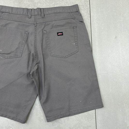 Vintage Dickies Workwear Carpenter Baggy Grey Shorts - 36