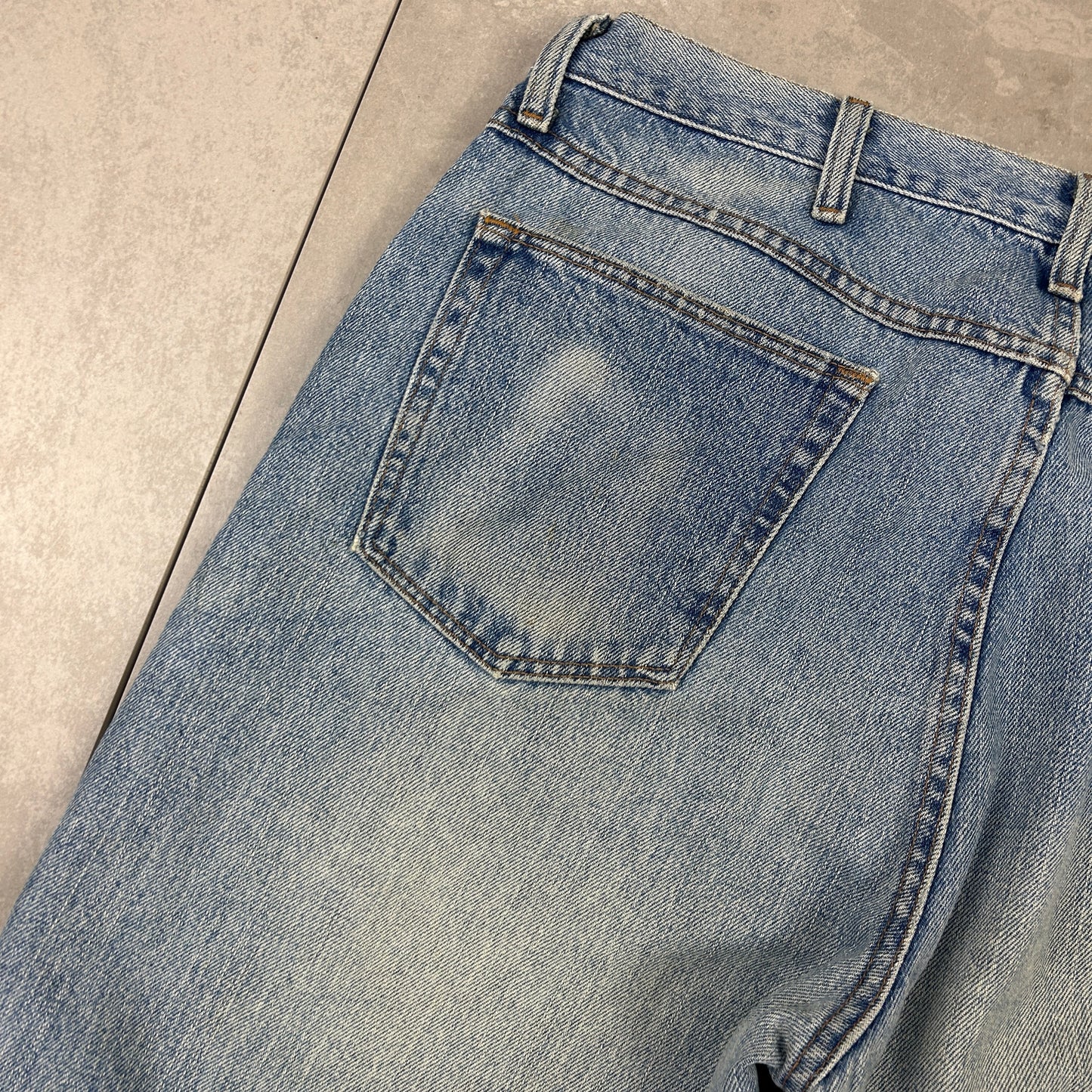 Vintage Wrangler Blue Straight Denim Workwear Jeans - 38